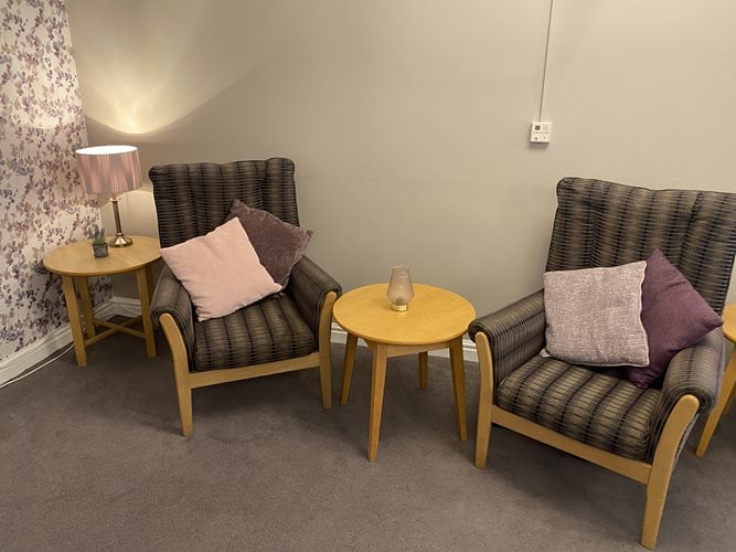 Willow Court Care Home - Senior living pink and purple chair