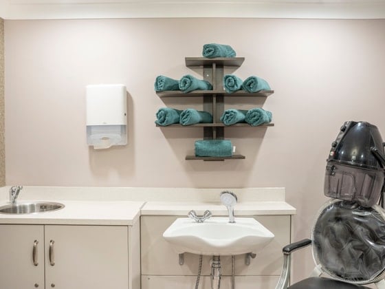 Rivendell View Care Home - Blue towel holder