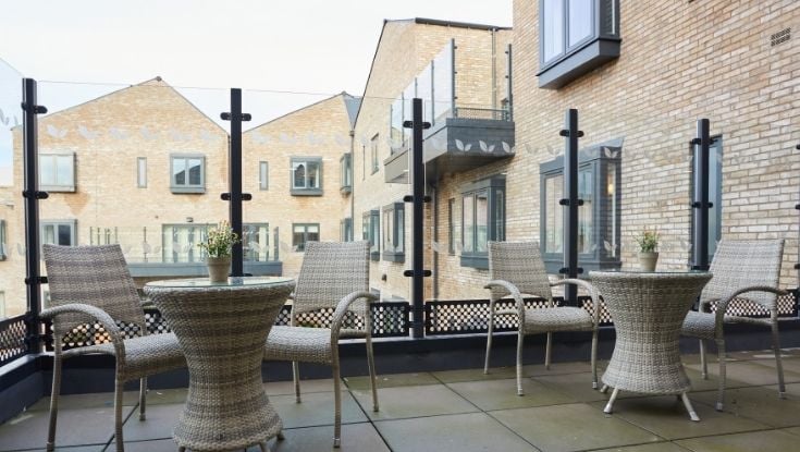 Mossdale Residence Care Home - Terrace with chairs