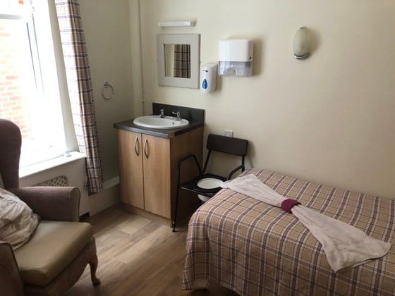 Yew Trees Care Home - Checkered single bed