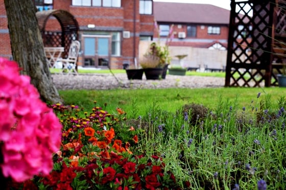 Acorn Hollow Care Home - grass and outdoor seating