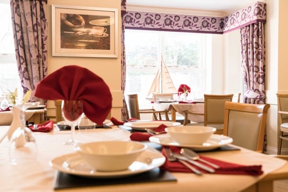 Lyndon Hall Care Home - White Clothed table