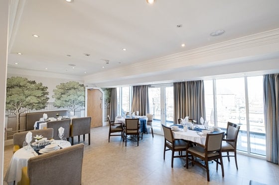 Fleming Court Care Home - Senior living communal dining