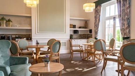 Quarry Hall Care Home - Dining area, tables, chairs