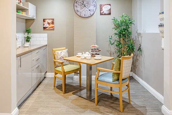 Aston House Care Home - aston house kitchen dining tea seats table