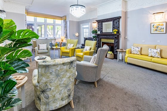 Bankwood Care Home - Communal area by the fire