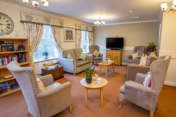 Hodge Hill Grange Care Home - Senior living arm chairs with table