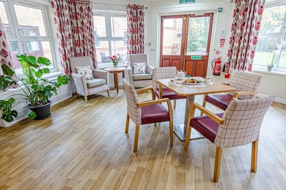 Aberpennar Court Care Home - Senior living dining area