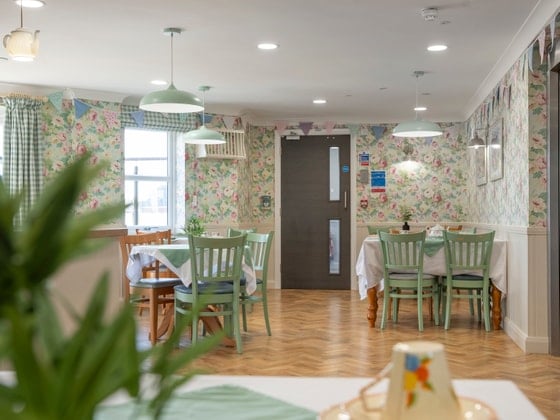 Rivendell View Care Home - Floral dining area