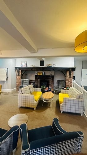 Haven Care Home - Haven Care Home lounge, sofa, coffee table, armchairs