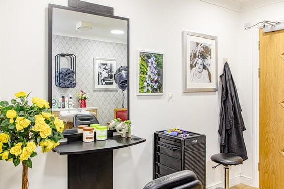 Larkhill Hall Care Home - Mirror in hair salon