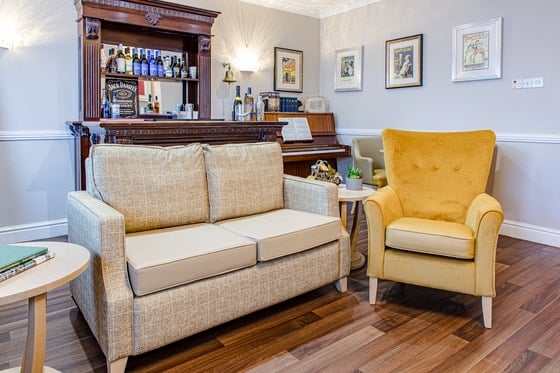 St Martin's Court Care Home - Drinks and bar senior living area