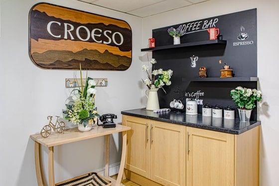 St Martin's Court Care Home - Welcome sign communal area