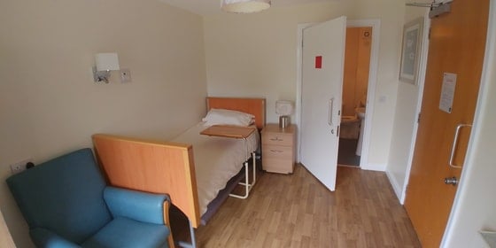 Hillside View Care Home - Single bed white cloth