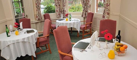 Elstree Court Care Home - Senior living dining area
