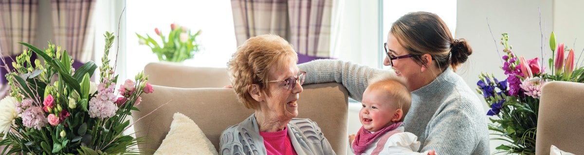 Care home resident family visit