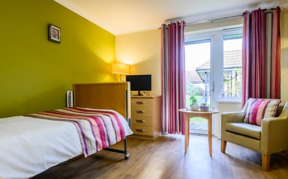 Ailsa Craig Care Home - green care home bedroom