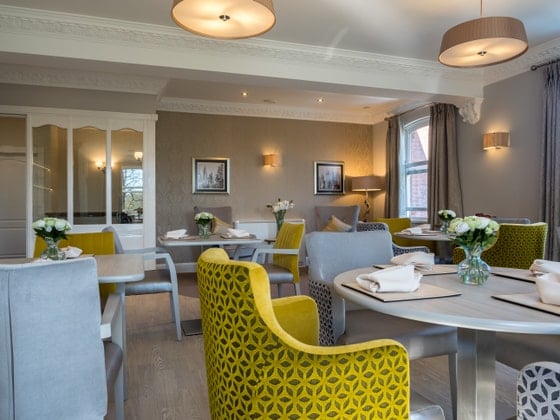 Newlands Care Home - Senior living dining area