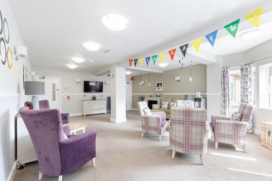 The Polegate Care Home - Seating together and television