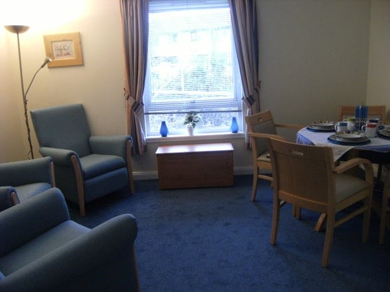 Hillside View Care Home - Blue carpet living room