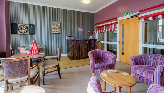 Linlithgow Care Home - Senior living purple chair
