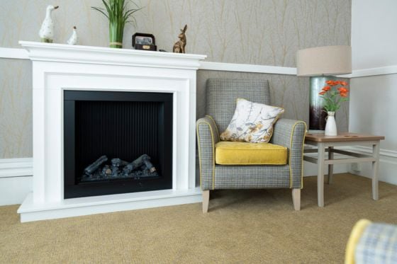 Elstree Court Care Home - Green arm chairs with tea