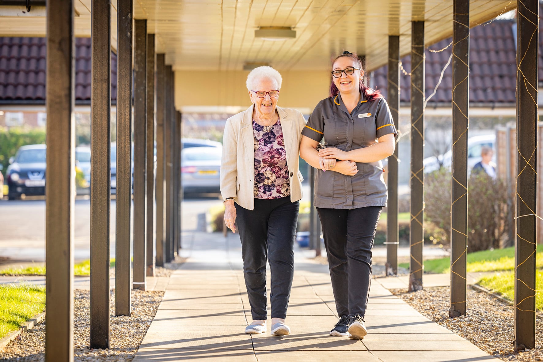 Residents enjoying time together at Colton Lodges