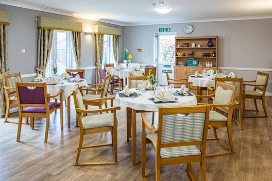 Avon Court Care Home - Senior living communal dining