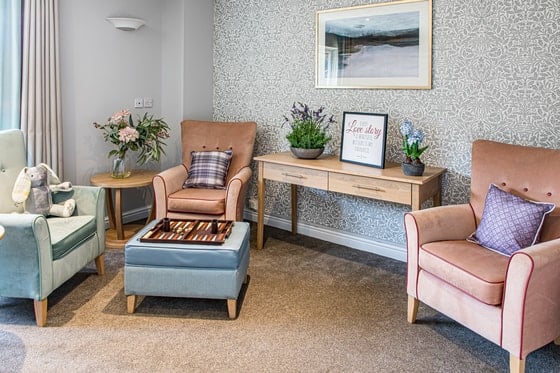 Meadowlands Care Home - Senior living Pink arm chairs