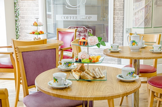 Larkhill Hall Care Home - Purple and wooden chair