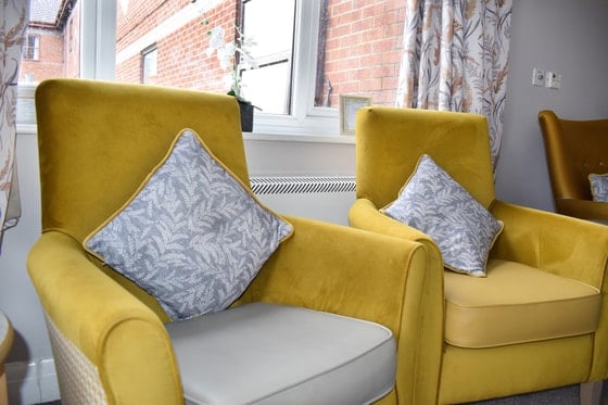Leighton Court Care Home - Yellow chairs