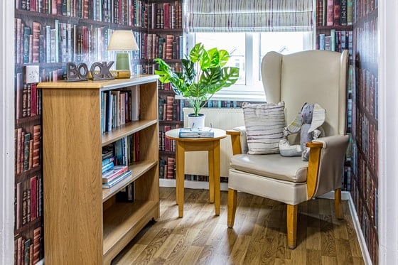 Church View Care Home - Senior living bookcase