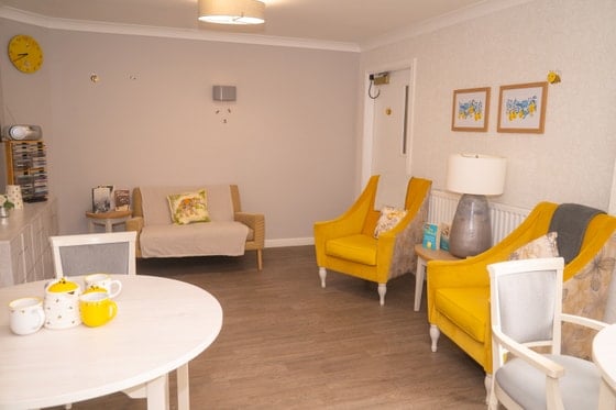 Colton Lodges Care Home - Senior living orange seating