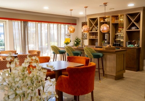 Mossdale Residence Care Home - blue high chair bar