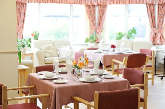 River Court Care Home - Senior living dining area