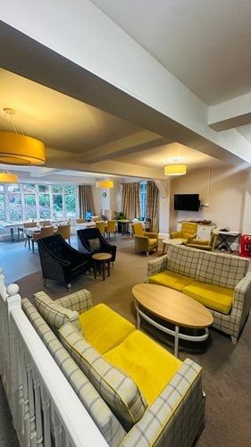 Haven Care Home - Haven Care Home lounge, sofa, coffee table, armchairs