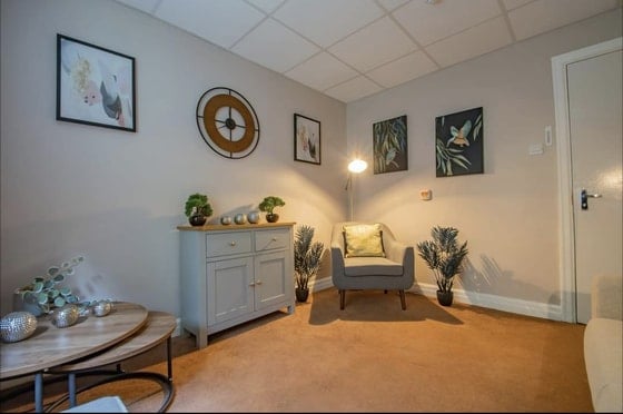 Rose Court Care Home - cream arm chair