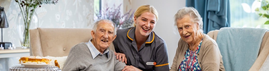 Bluebell carehome staff and residents