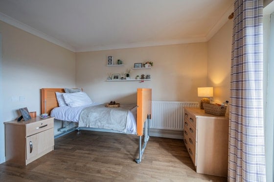 Quayside Care Home - Single bed with light