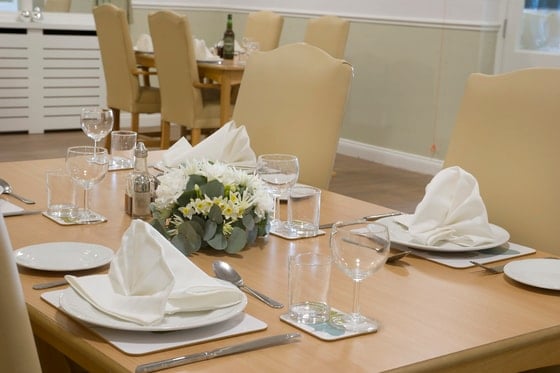 Cold Springs Park Care Home - Senior living dining table