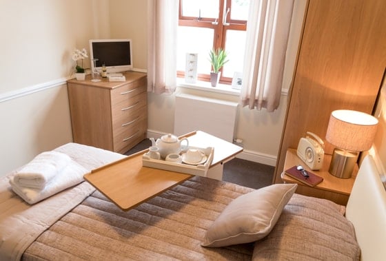 Hamewith Lodge Care Home - Bed and tea pots