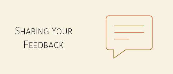 Sharing your feedback