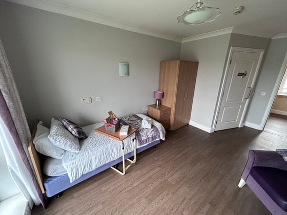 Needham Court Care Home - Single purple bed 