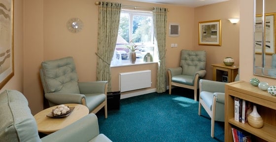 Roby House Care Home - Blue and green chair