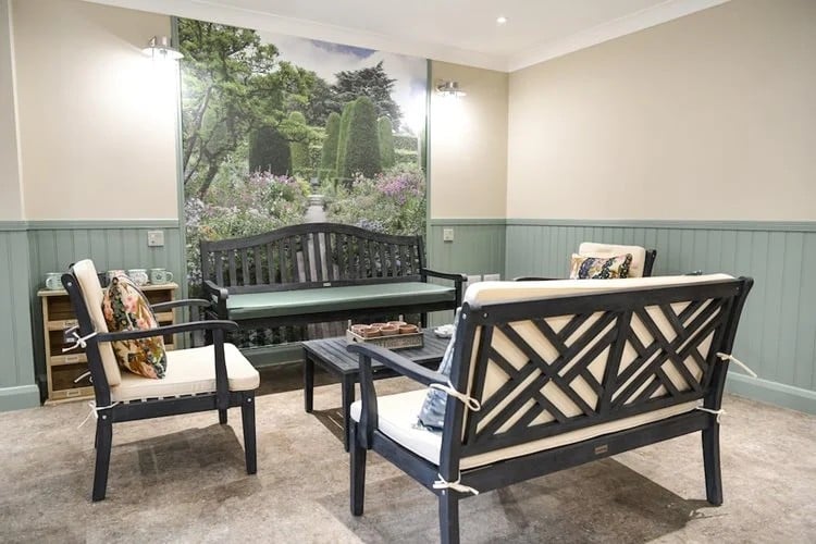 Haywood Lodge Care Home - Green Bench and seats
