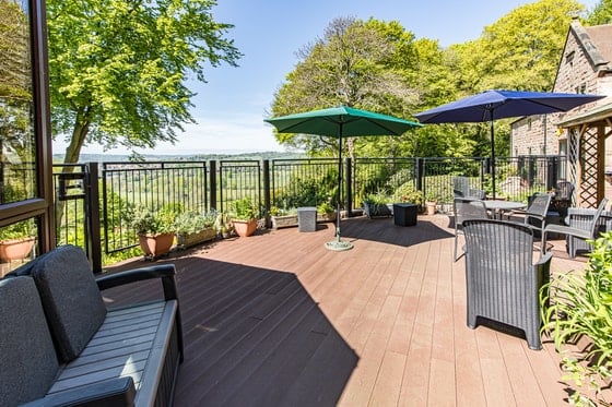 Bankwood Care Home - Outdoor decking area