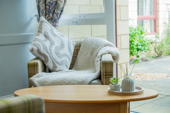 Linlithgow Care Home - senior living fur covered chair