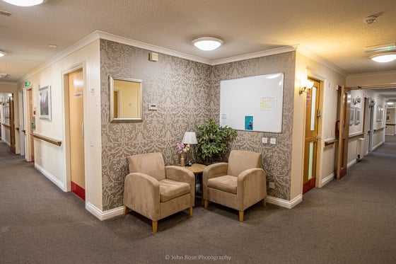Brindley Court Care Home - Brindley Court corridor seats